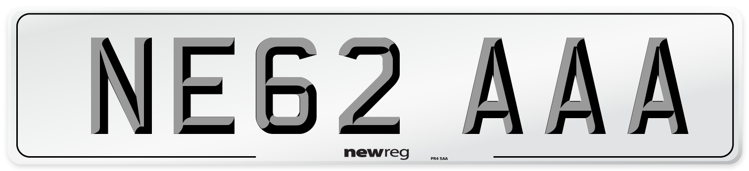 NE62 AAA Number Plate from New Reg